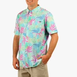 Boatbar Printed Button Down Fishing Shirt | Quiet Tide