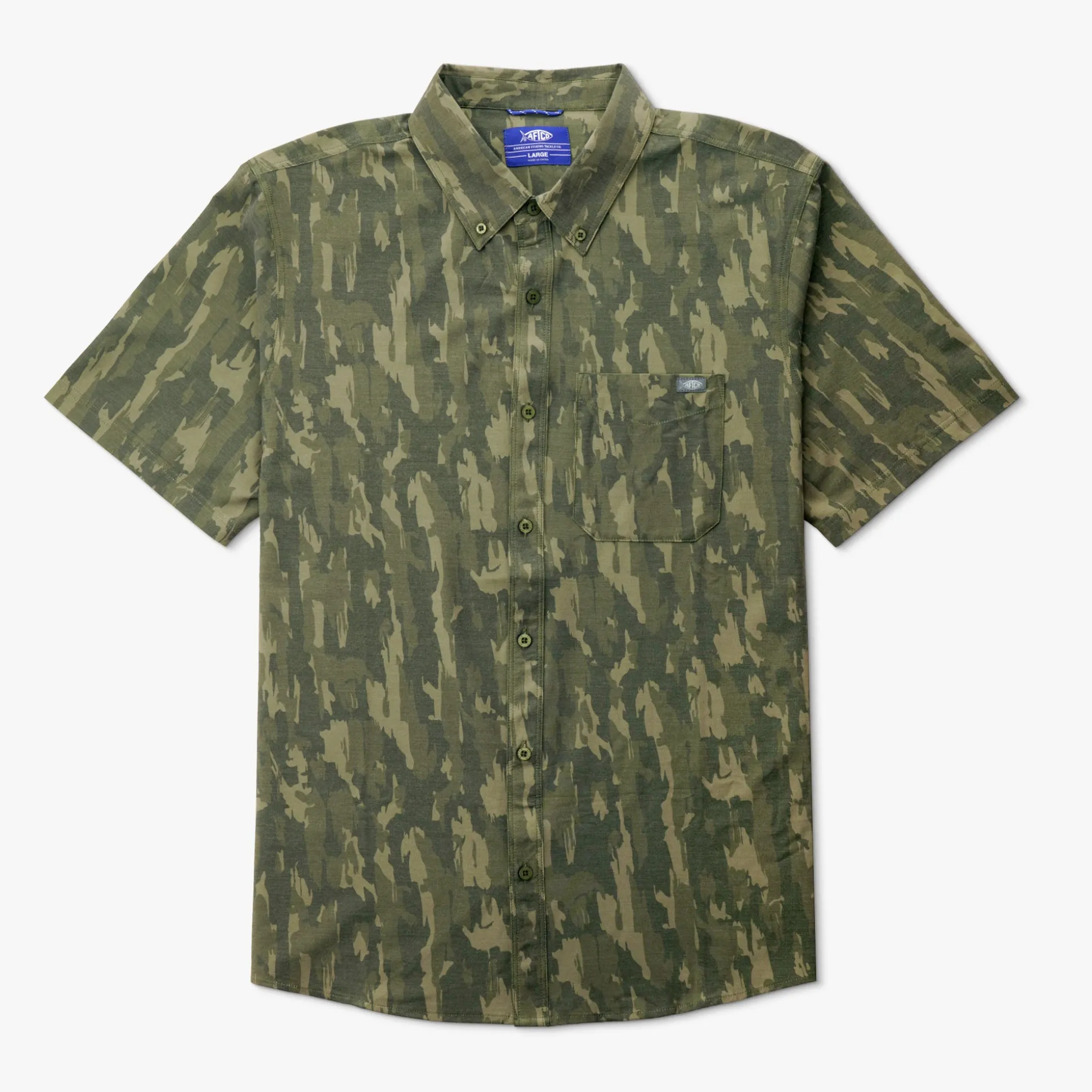 Boatbar Printed Button Down Fishing Shirt | Quiet Tide