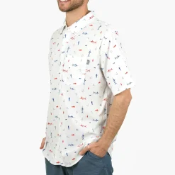 Boatbar SS Button Down Fishing Shirt| White