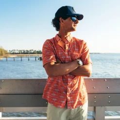 Boatbar SS Button Down Fishing Shirt | Pastel Turquoise