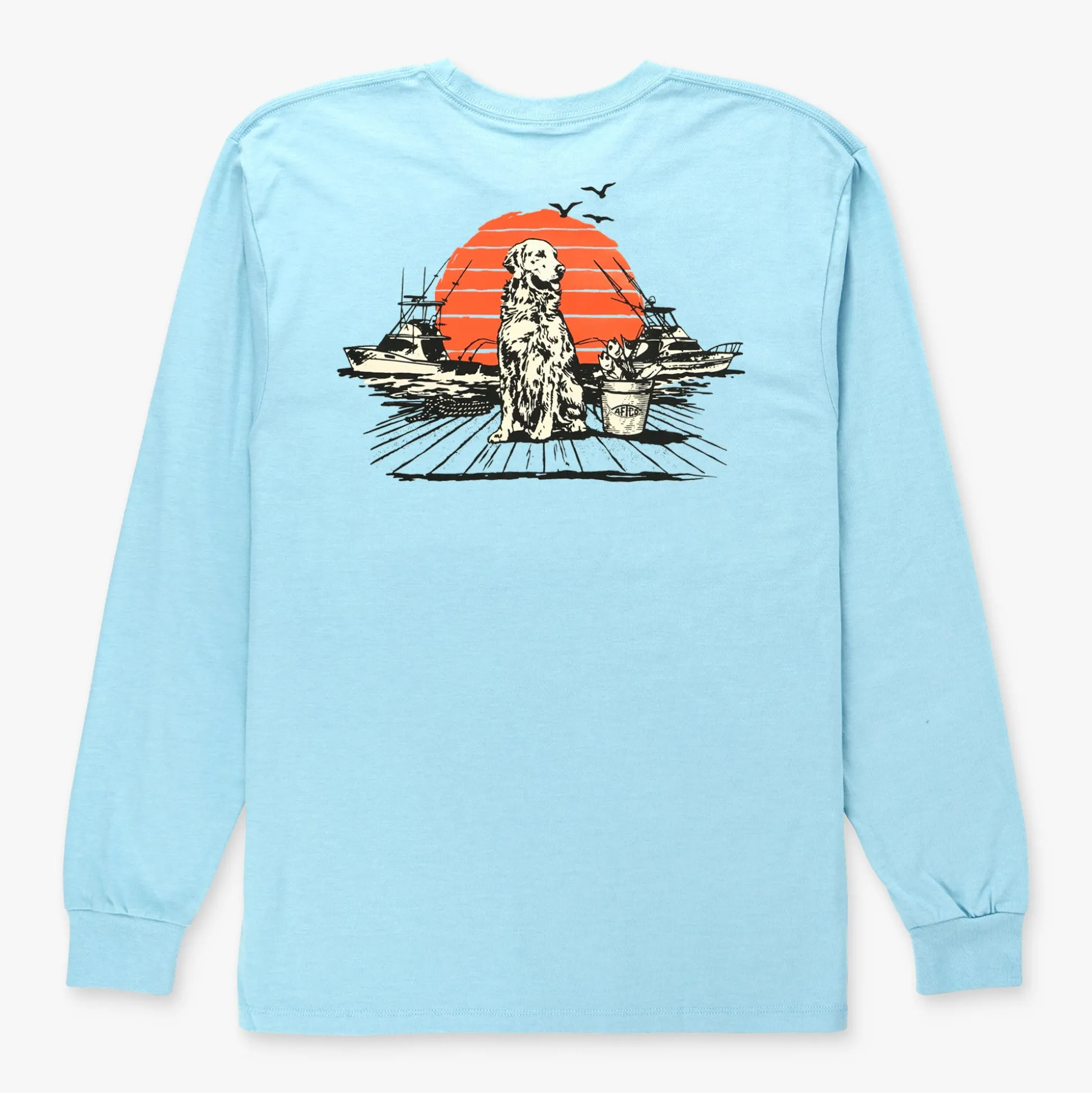 Bucket Long Sleeve Fishing Tee Shirt | AFTCO