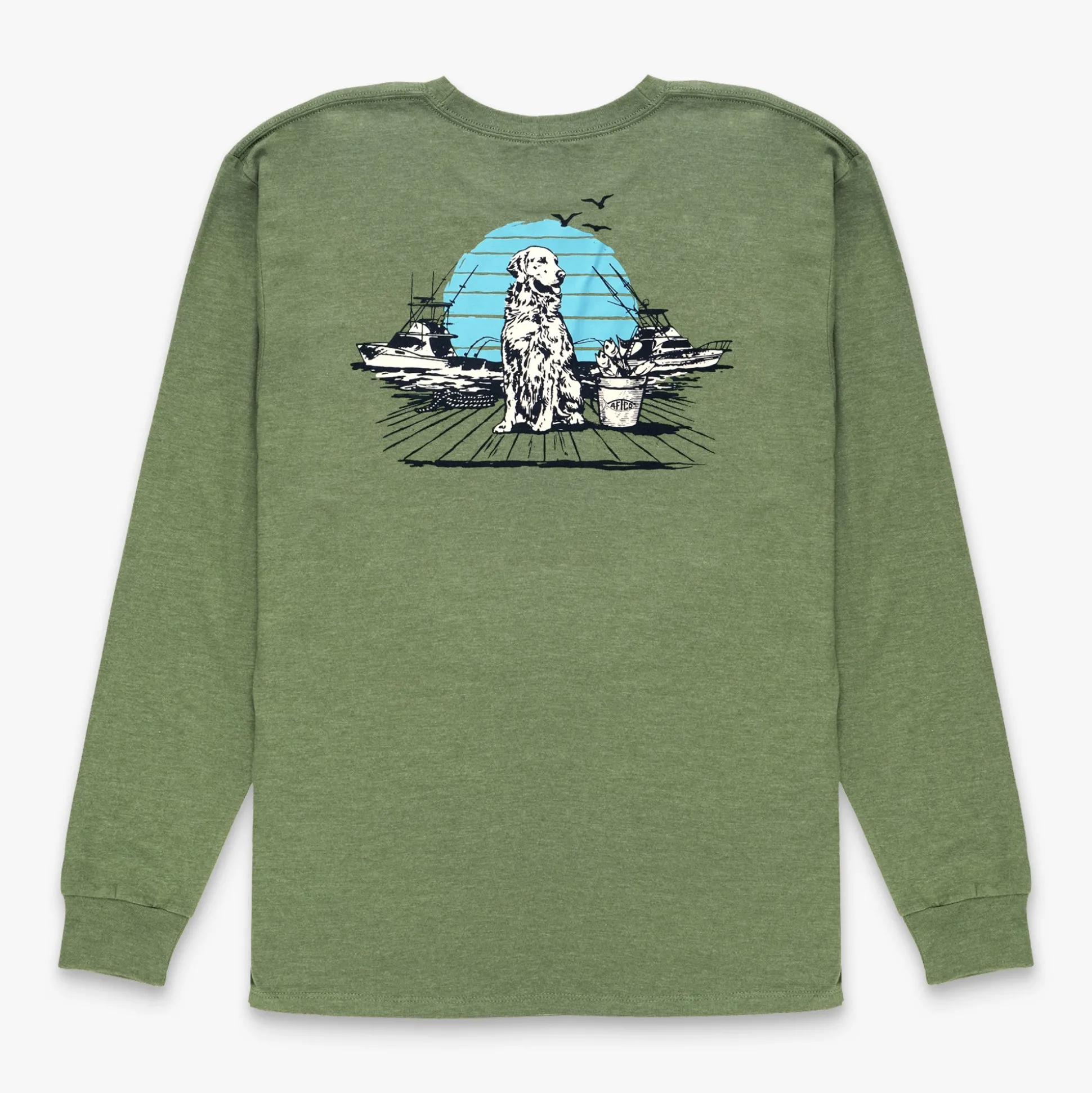 Bucket Long Sleeve Fishing Tee Shirt | AFTCO