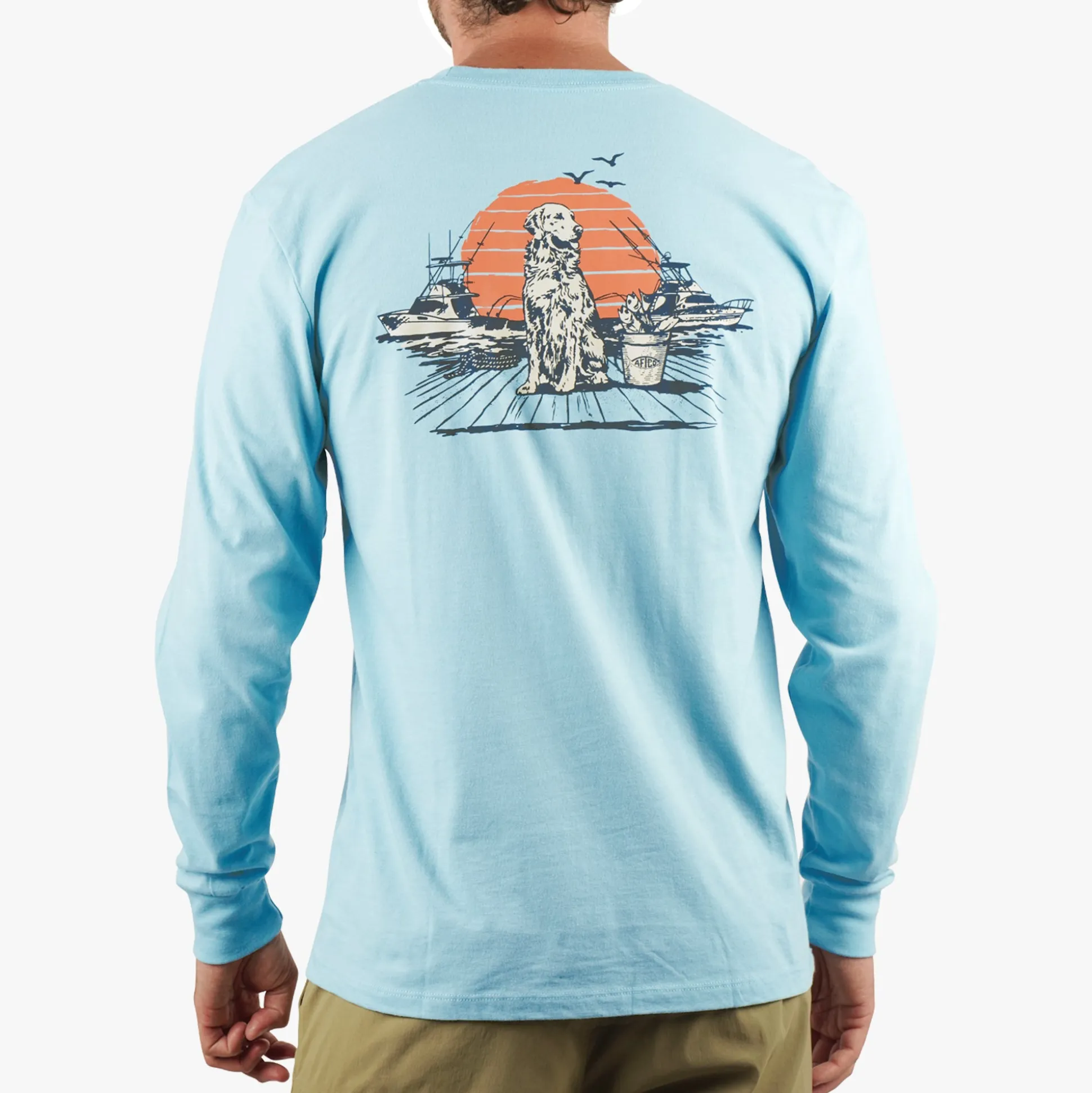Bucket Long Sleeve Fishing Tee Shirt | AFTCO