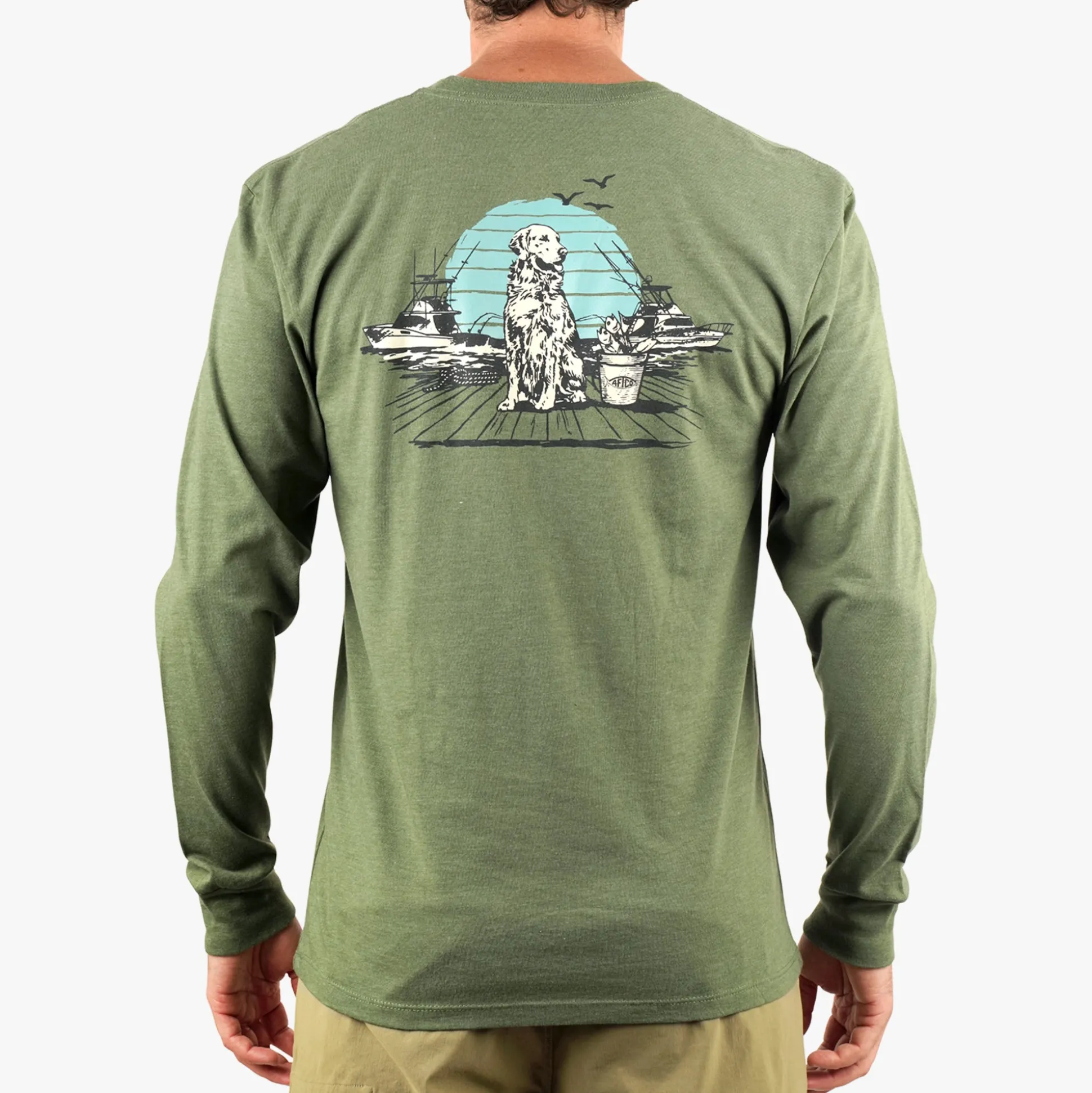 Bucket Long Sleeve Fishing Tee Shirt | AFTCO