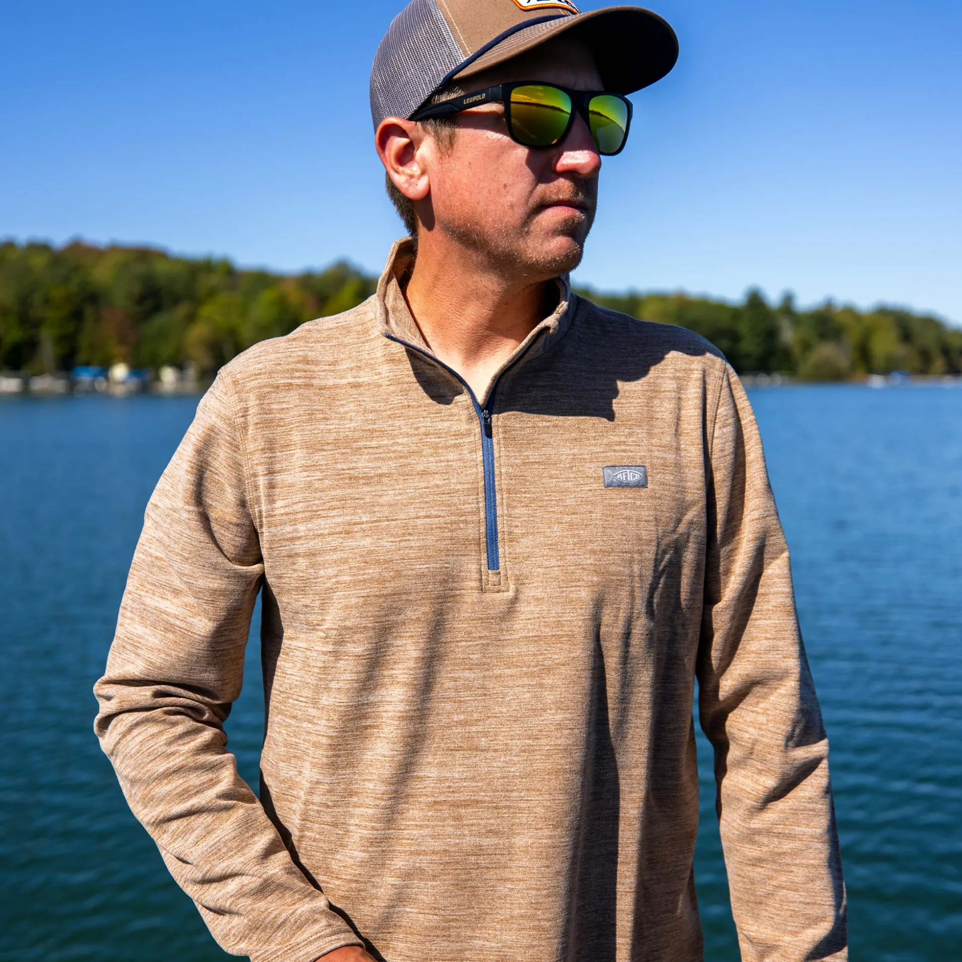 Coastal Layer 1/4 Zip Fishing Pullover | AFTCO
