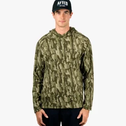 Coastal Layer Printed Camo Fishing Hoodie | AFTCO