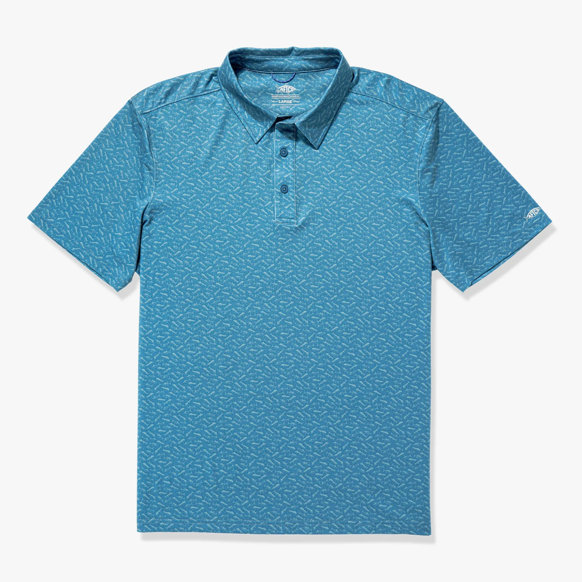 Cypress Printed Performance Fishing Polo | AFTCO