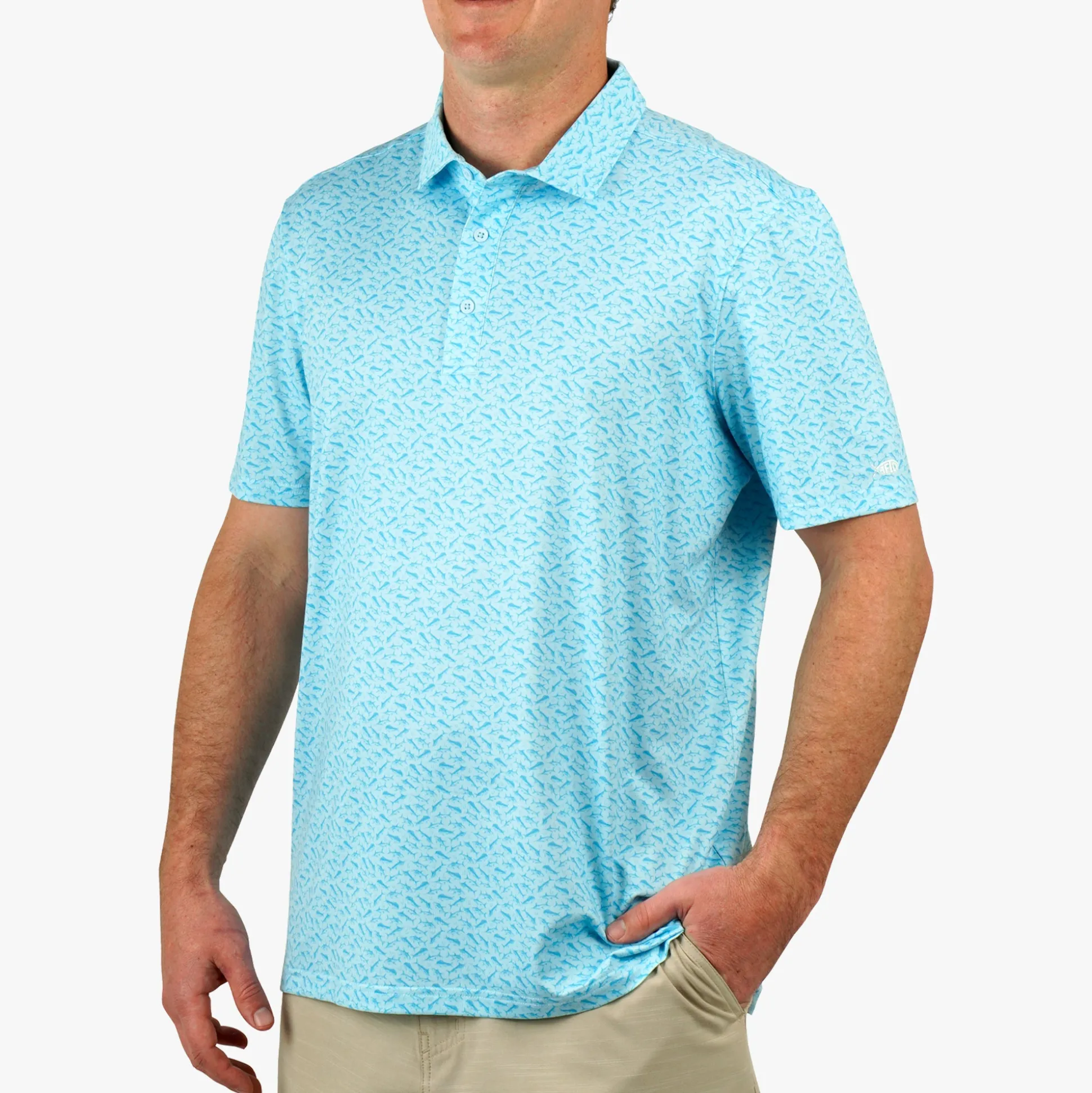 Cypress Printed Performance Fishing Polo | AFTCO