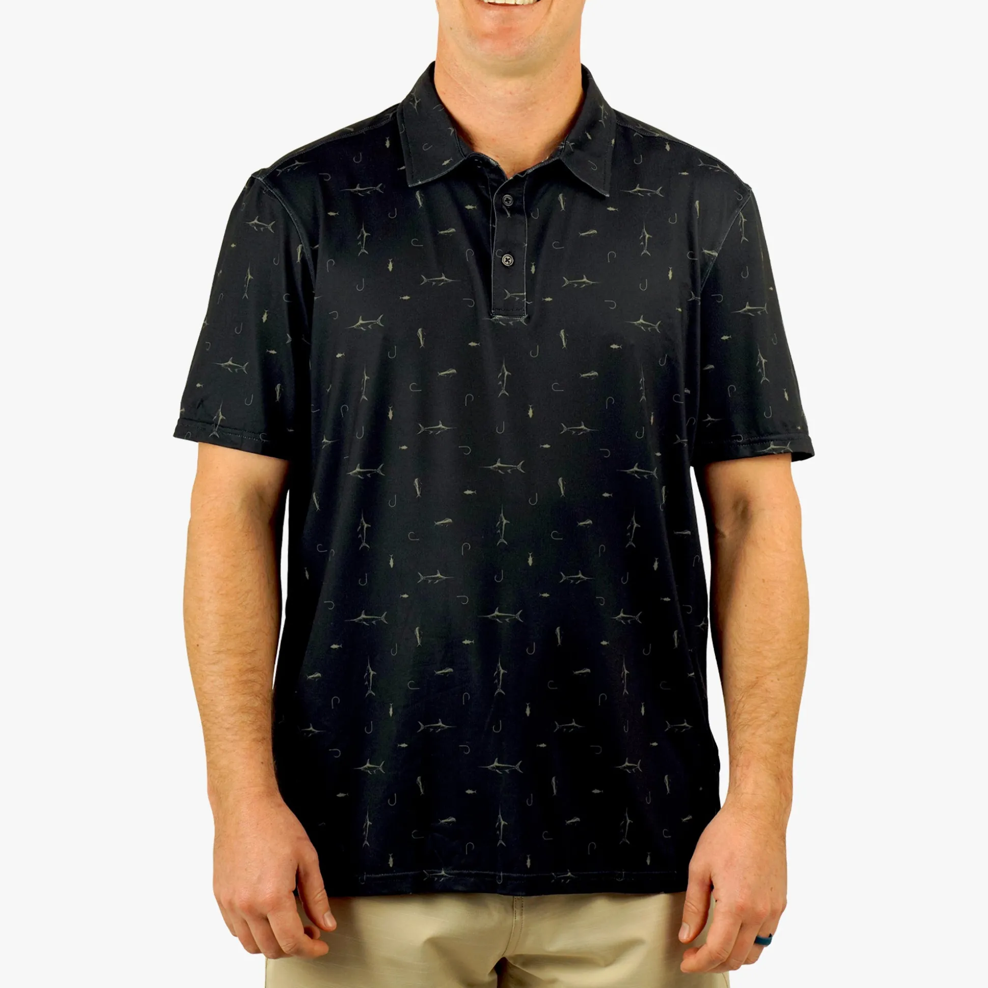 Cypress Printed Performance Fishing Polo | AFTCO