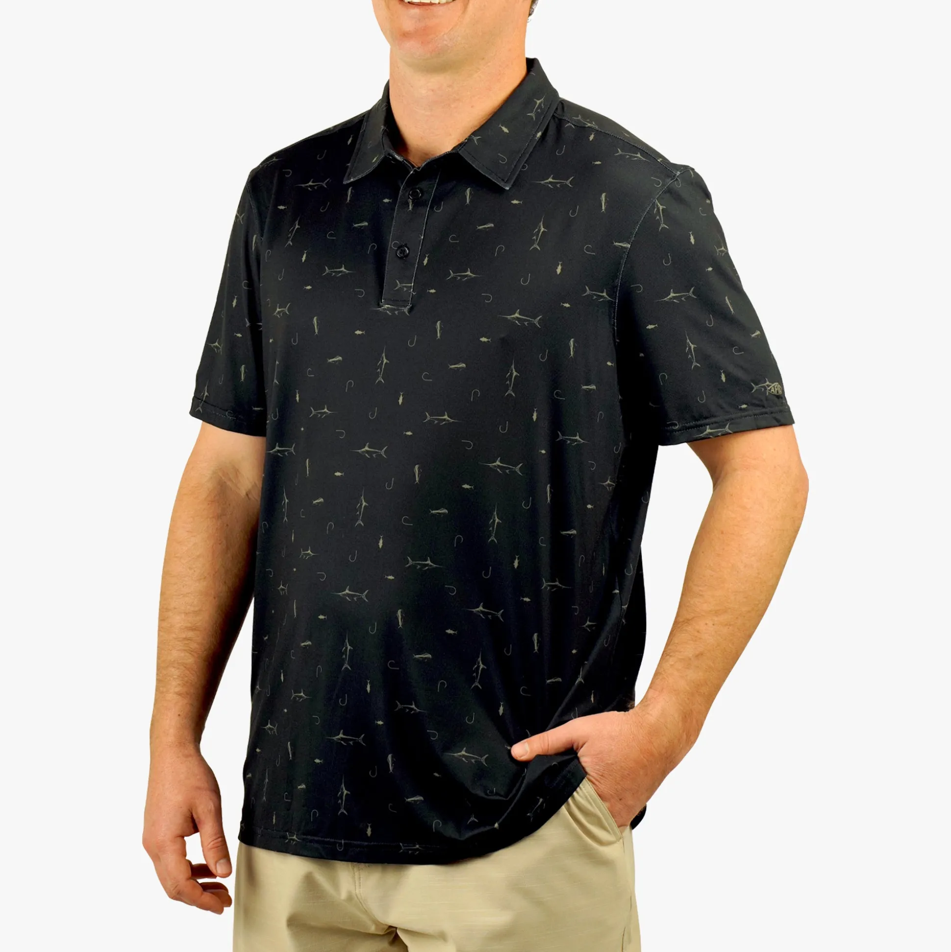 Cypress Printed Performance Fishing Polo | AFTCO