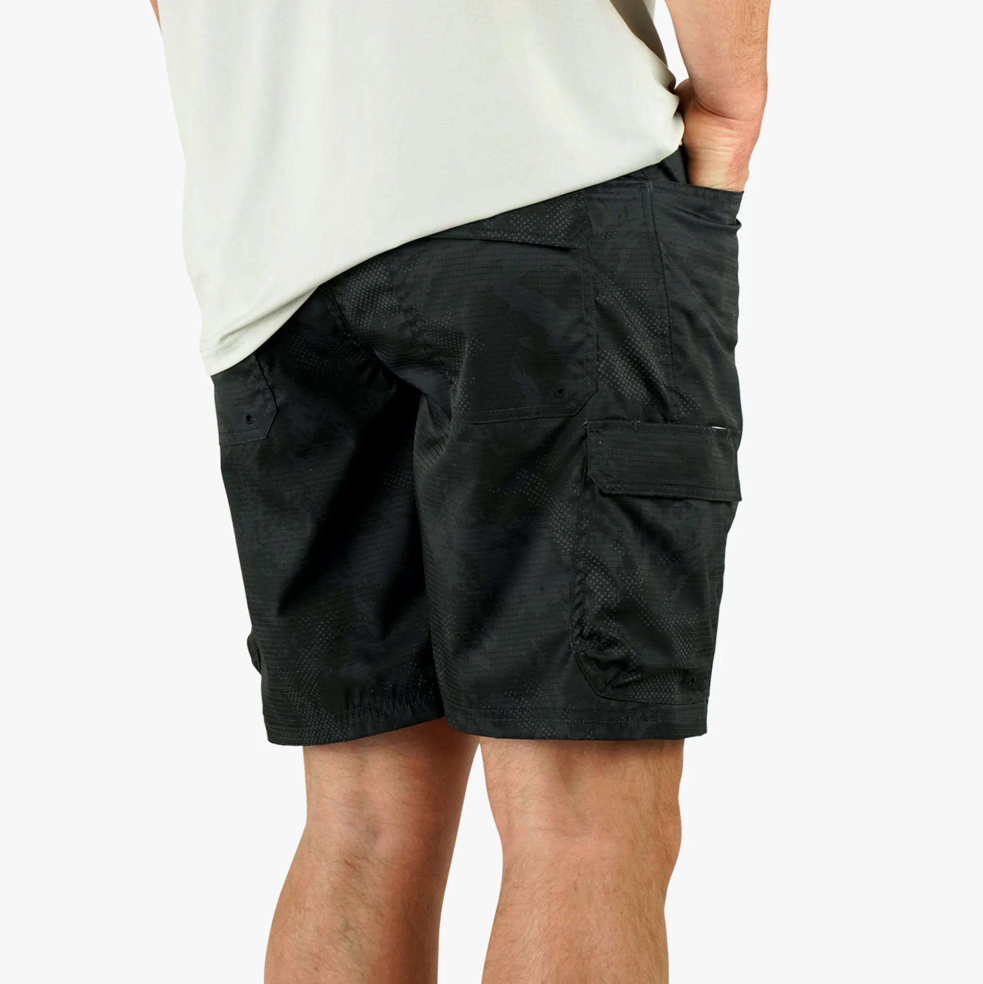 Deckhand Camo Fishing Cargo Shorts | AFTCO