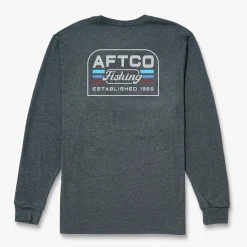 Gradient Script Long Sleeve Men's Fishing Shirt | AFTCO