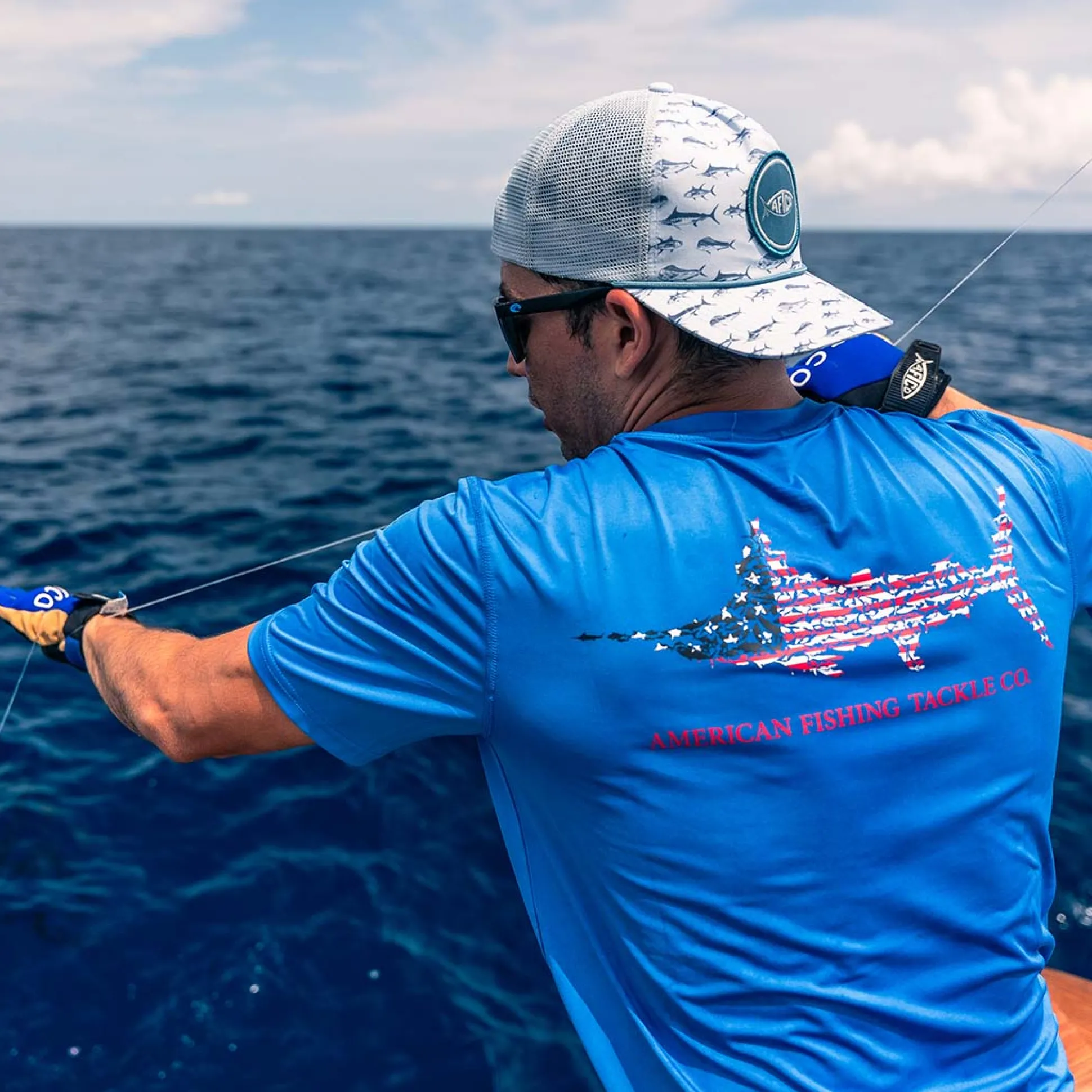 Jigfish Americana SS Sun Protection Shirt | AFTCO