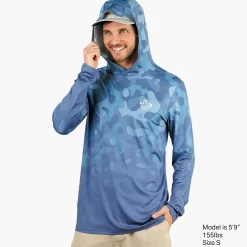OG Camo UVX LS Hooded Fishing Shirt | AFTCO