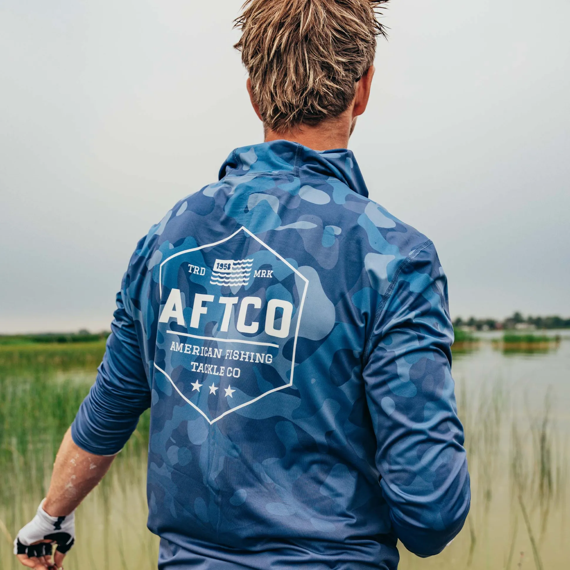 OG Camo UVX LS Hooded Fishing Shirt | AFTCO