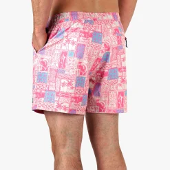 Strike Printed Swim Trunks | Flamingo Pink