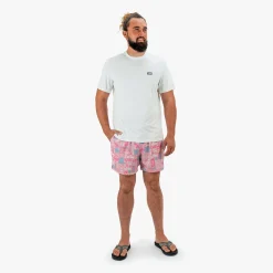 Strike Printed Swim Trunks | Flamingo Pink