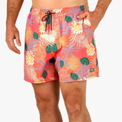 Strike Printed Swim Trunks | Coral
