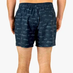 Strike Printed Swim Trunks | Deep Navy