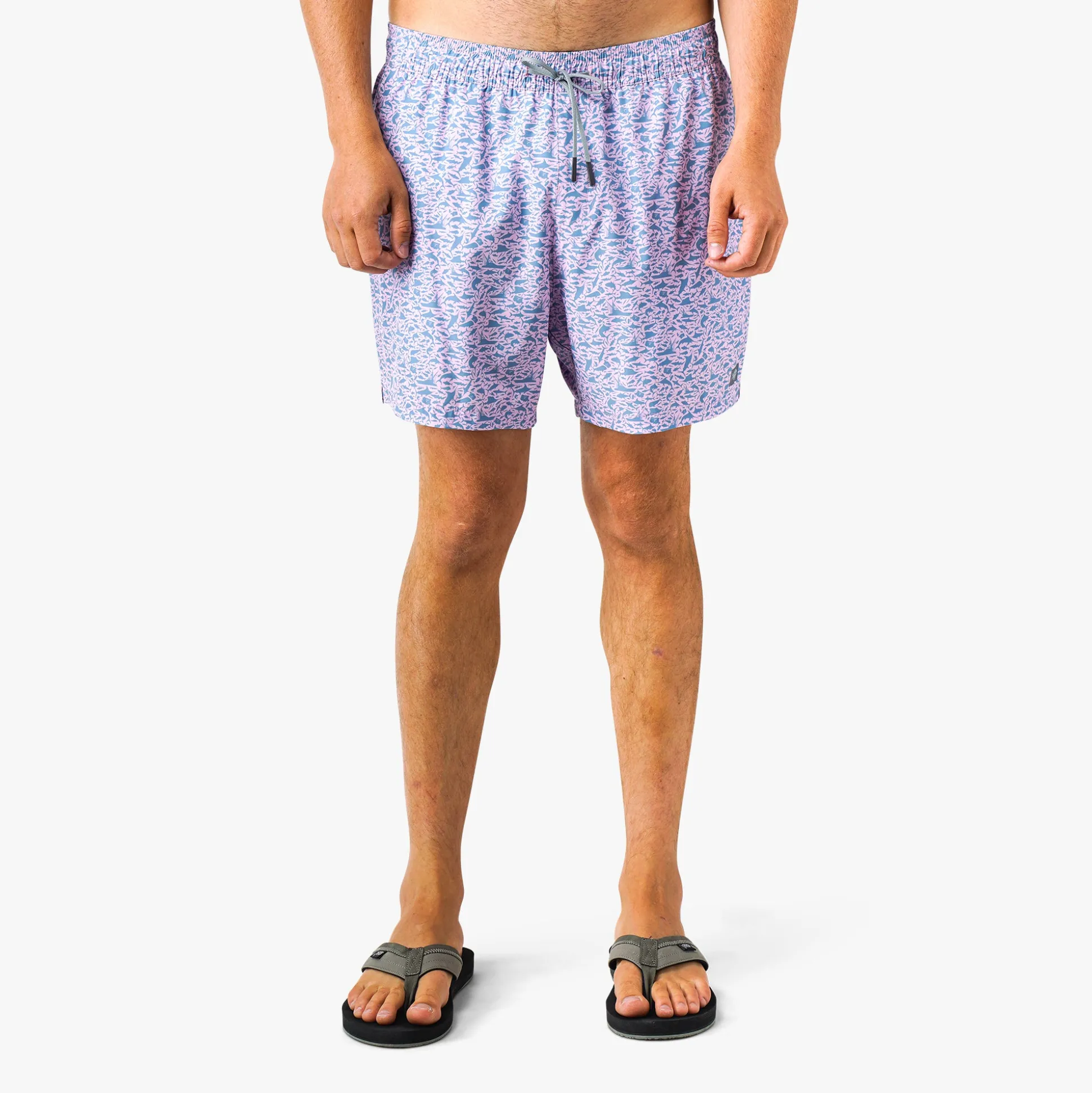 Strike Printed Swim Trunks | Deep Navy