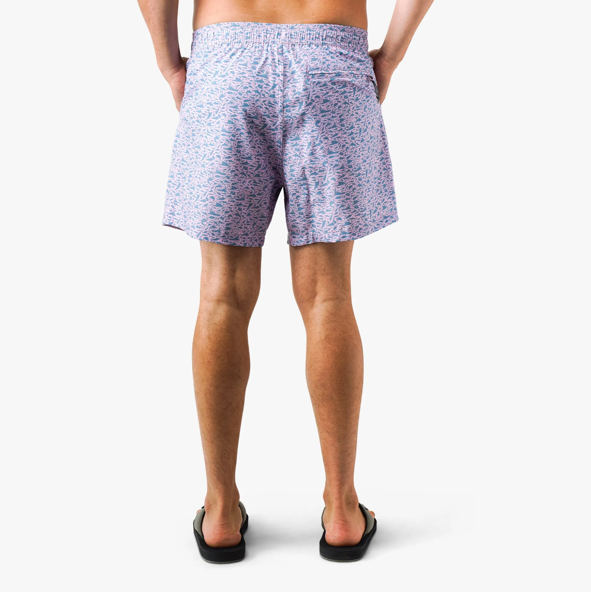 Strike Printed Swim Trunks | Deep Navy