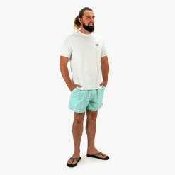 Strike Printed Swim Trunks | Shoreline Blue