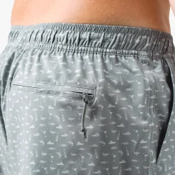 Strike Printed Swim Trunks | Deep Navy