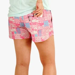 Women's Strike Printed Swim Shorts | Flamingo Pink