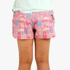 Women's Strike Printed Swim Shorts | Flamingo Pink