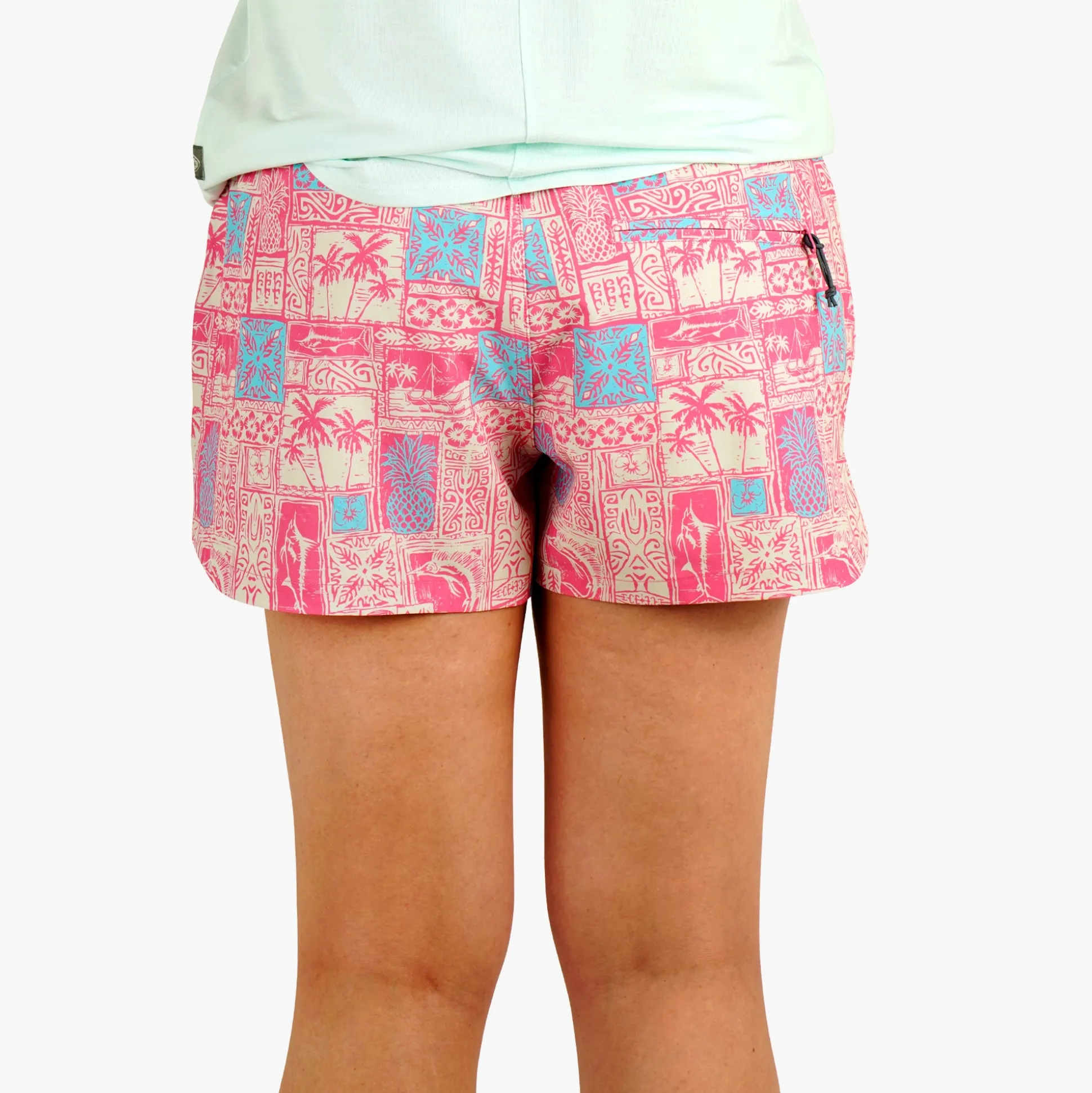 Women's Strike Printed Swim Shorts | Flamingo Pink