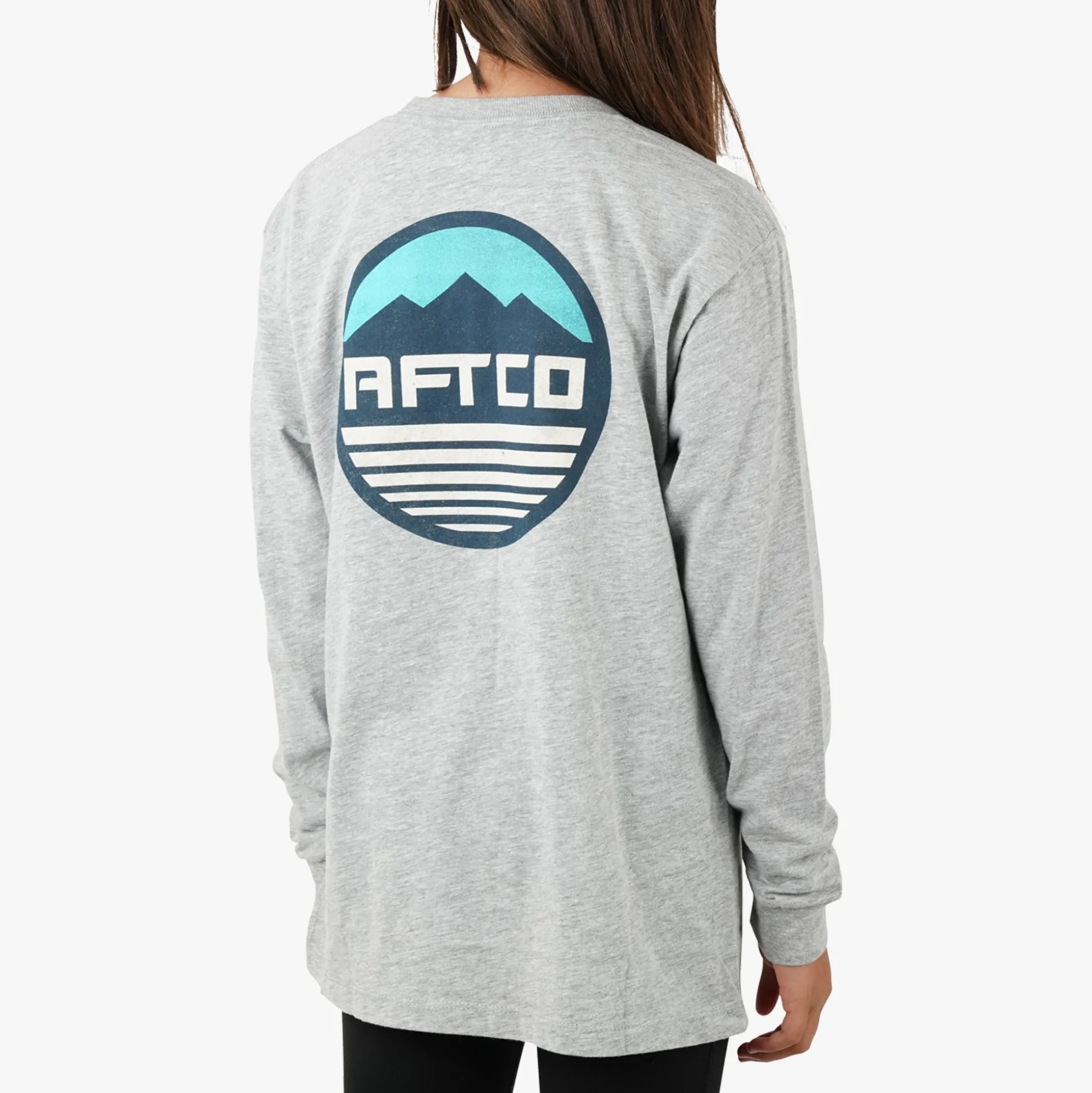 Youth Peaks LS Fishing T-Shirt For Kids | AFTCO