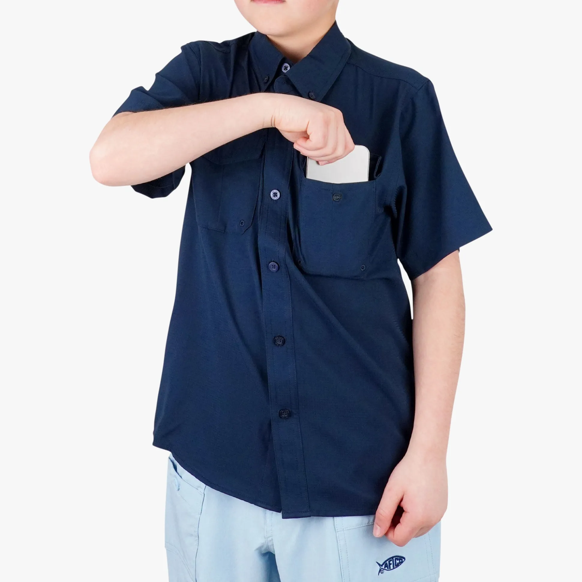 YOUTH Rangle Short Sleeve Woven Tech Tees
