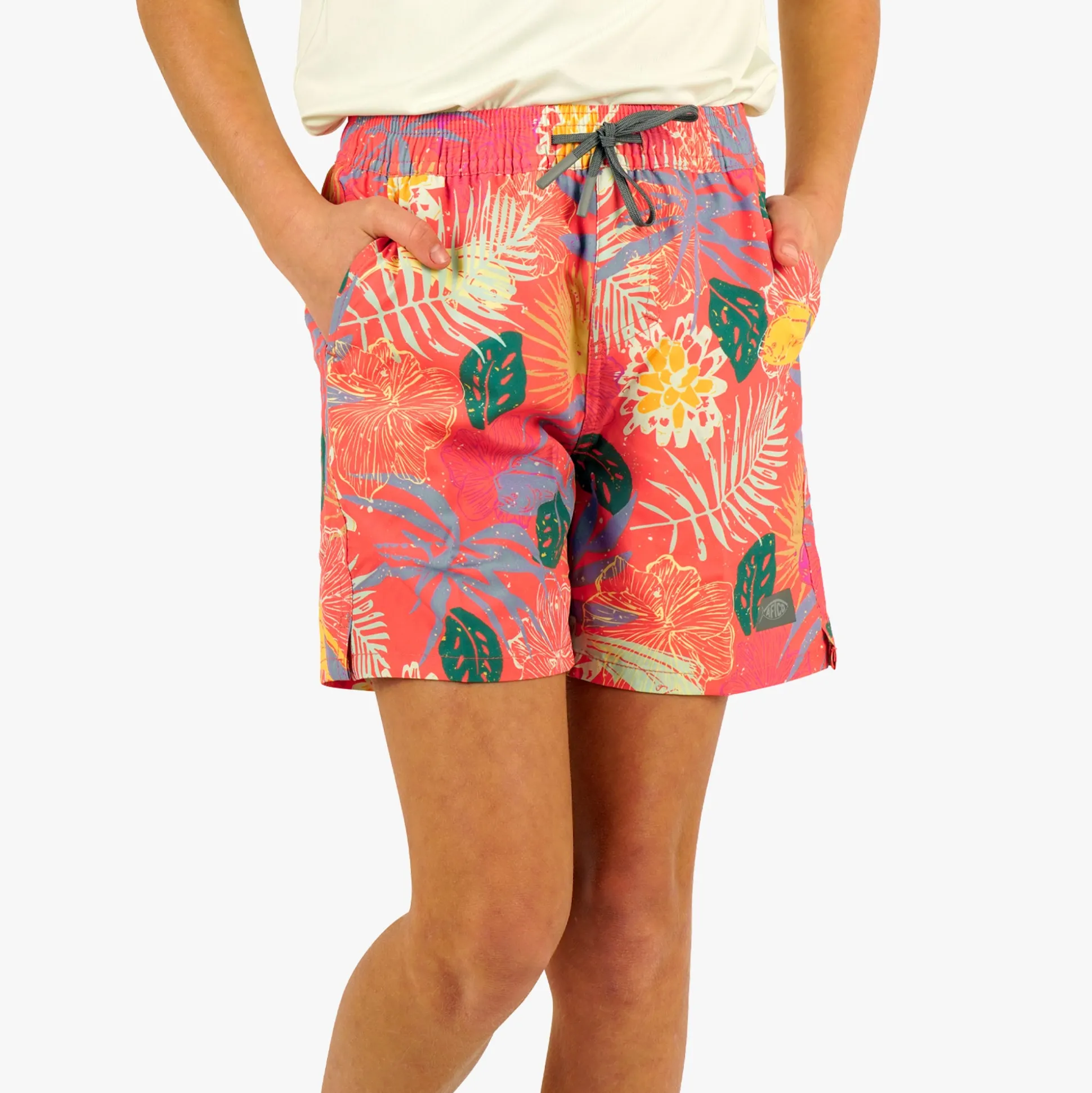 Youth Strike Printed Swim Shorts | Elfin Yellow - Kid's Swim Trunks