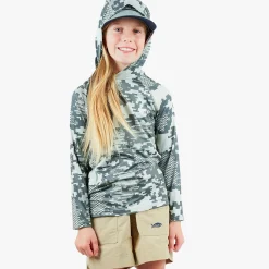 Youth Tactical Camo Hooded LS Performance Shirt